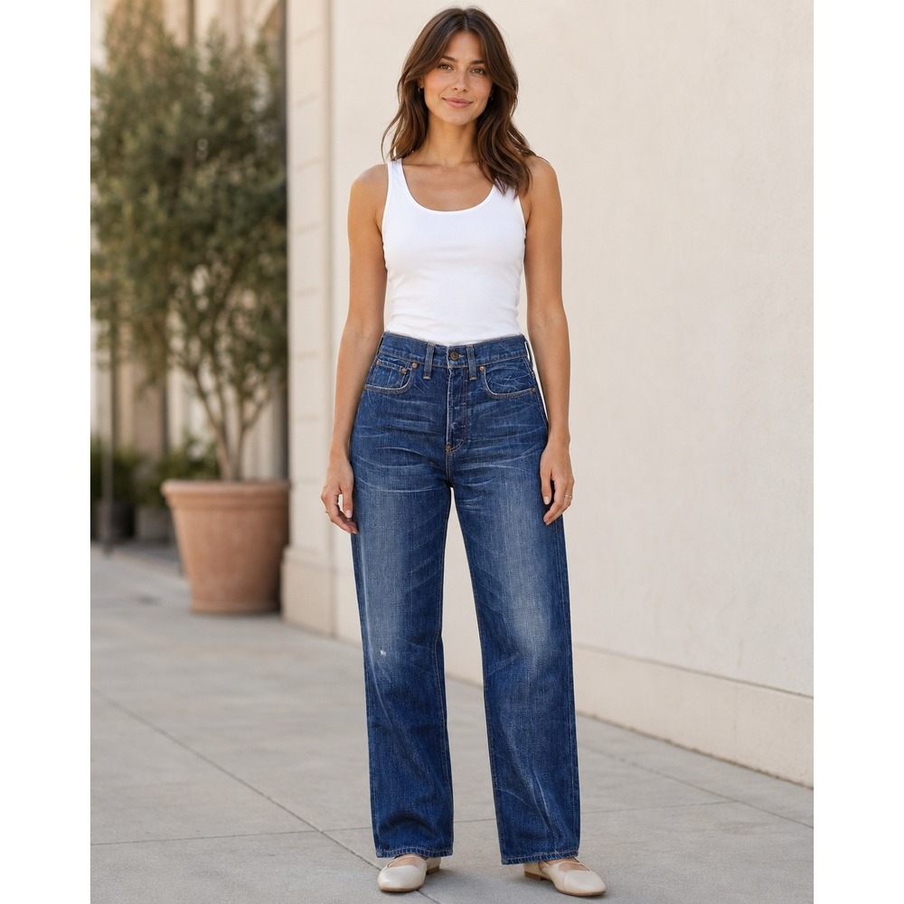 Levi's Harriet 701S Jeans Women W29 L32 Dark Selvedge Cinch Back Made in USA
